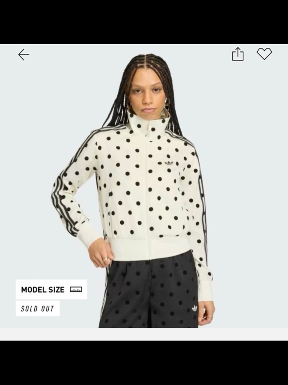 adidas White and Black Polka Dot Bomber Track Set..
